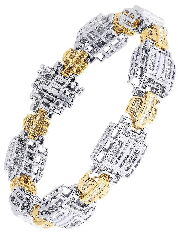 Flash Jewelry Sale – Get Stunning Pieces At Low Prices Mens Diamond Bracelet White Gold| 4.35 Carats| 43.05 Grams