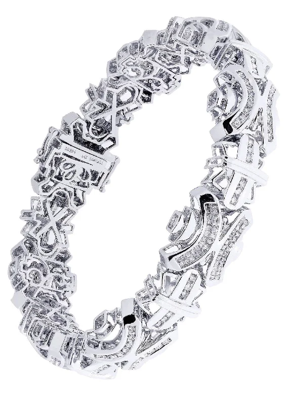 Save On Luxury Jewelry Pieces – Limited-Time Offers Mens Diamond Bracelet White Gold| 4.63 Carats| 52.72 Grams