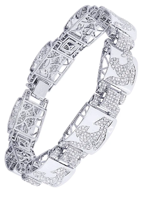 Exclusive Gemstone Jewelry At Special Prices Mens Diamond Bracelet White Gold| 6.83 Carats| 46.75 Grams Exclusive Gemstone Jewelry At Special Prices Mens Diamond Bracelet White Gold| 6.83 Carats| 46.75 Grams