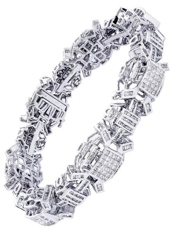 Celebrate With Sparkle – Jewelry Sale Now Live Mens Diamond Bracelet White Gold | 6.34 Carats| 59.76 Grams Celebrate With Sparkle – Jewelry Sale Now Live Mens Diamond Bracelet White Gold | 6.34 Carats| 59.76 Grams