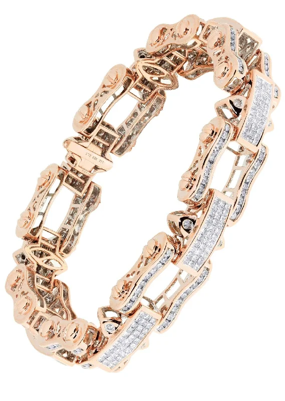 Huge Markdowns On Premium Jewelry Styles Mens Diamond Bracelet Rose Gold| 8.54 Carats| 65.73 Grams Huge Markdowns On Premium Jewelry Styles Mens Diamond Bracelet Rose Gold| 8.54 Carats| 65.73 Grams