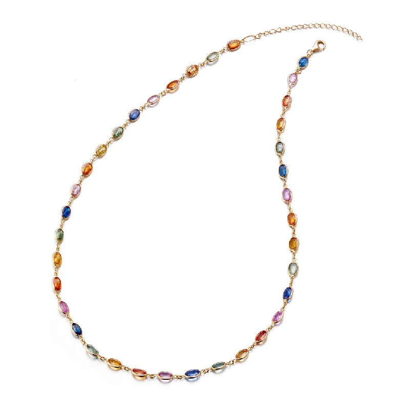 Best Jewelry Deals – Shop Premium Pieces At Great Prices Multi-Color Sapphire Station Necklace Best Jewelry Deals – Shop Premium Pieces At Great Prices Multi-Color Sapphire Station Necklace