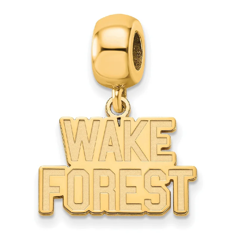 Must-Have Jewelry At Unbelievable Discounts 14k Gold Plated Silver Wake Forest University Sm Dangle Bead Charm Must-Have Jewelry At Unbelievable Discounts 14k Gold Plated Silver Wake Forest University Sm Dangle Bead Charm