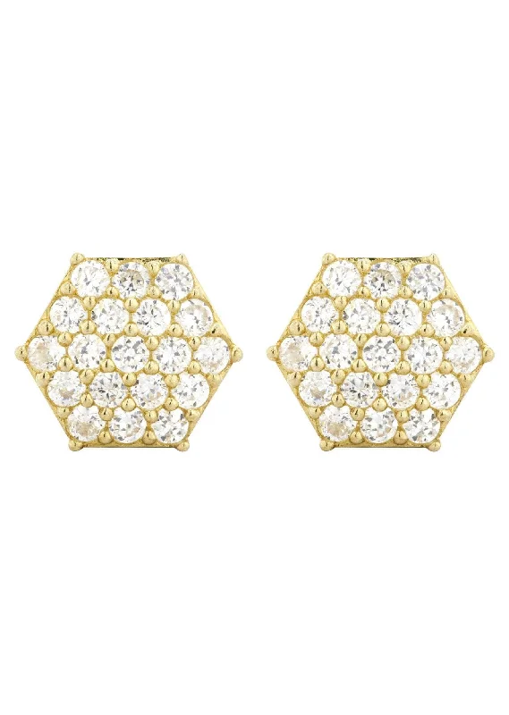 Buy More, Save More On Stunning Jewelry Designs 10K Octagon Gold Earrings For Men | Appx 1/2 Inches Wide Buy More, Save More On Stunning Jewelry Designs 10K Octagon Gold Earrings For Men | Appx 1/2 Inches Wide