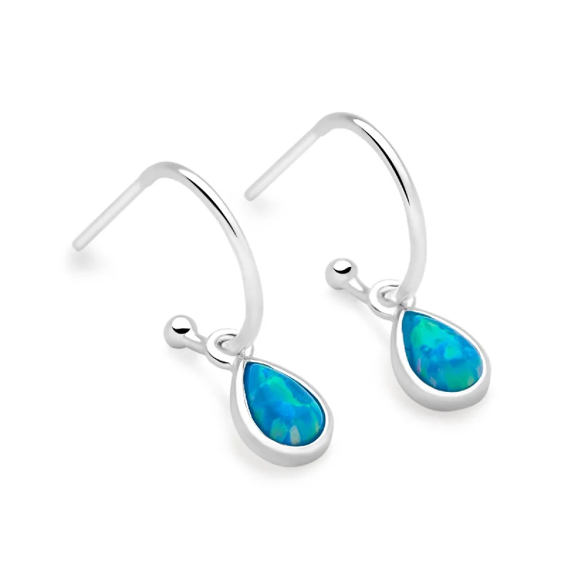 Premium Diamond Jewelry At Once-In-A-Lifetime Discounts Opal Charm Hoops