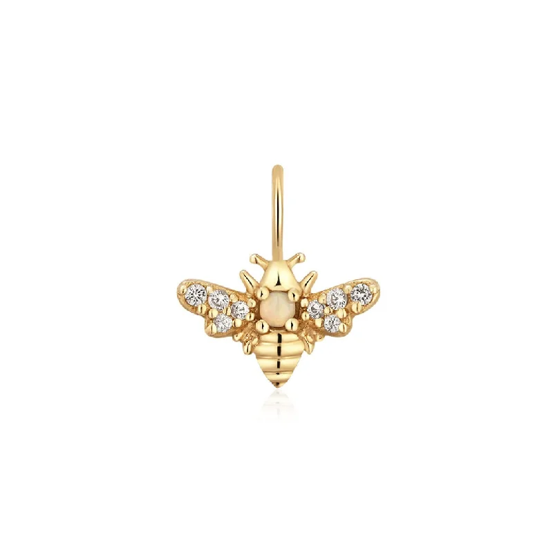 Once-A-Year Jewelry Sale – Grab Your Favorites Now Opal & White Sapphire 14K Yellow Gold Bee Charm Once-A-Year Jewelry Sale – Grab Your Favorites Now Opal & White Sapphire 14K Yellow Gold Bee Charm