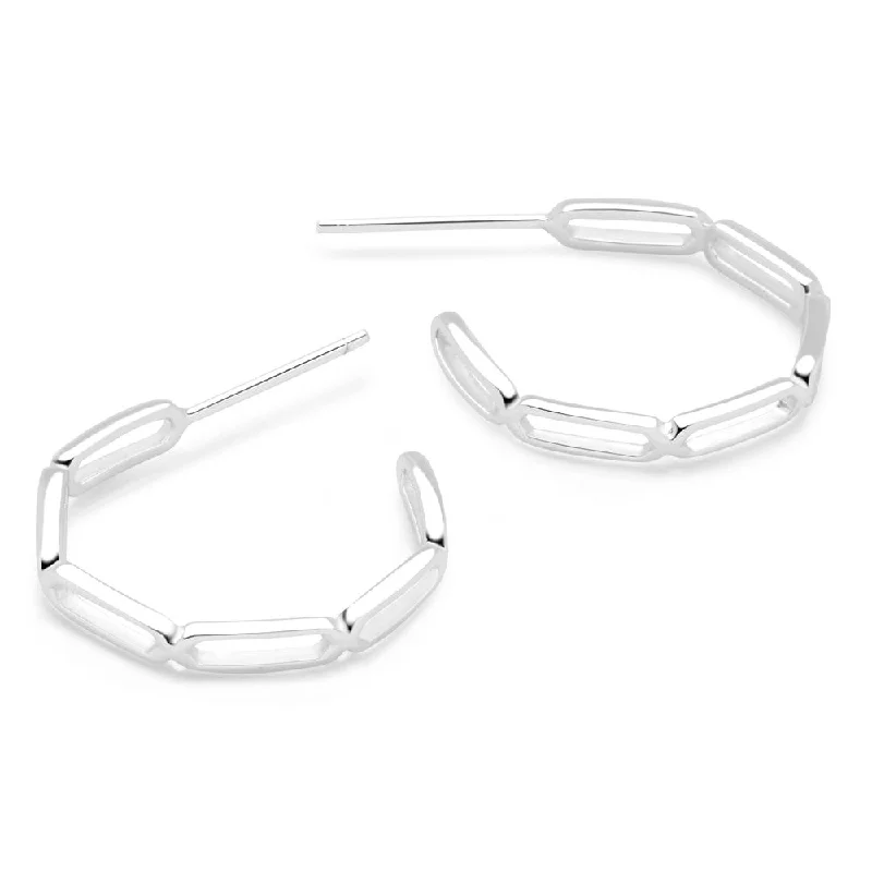 Affordable Luxury Jewelry – Style At A Great Price Paperclip Link Hoops