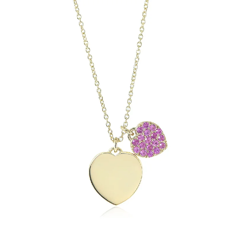 Limited-Time Offer On Elegant Jewelry Pieces Pink Sapphire & Gold Heart Pendant Necklace Limited-Time Offer On Elegant Jewelry Pieces Pink Sapphire & Gold Heart Pendant Necklace