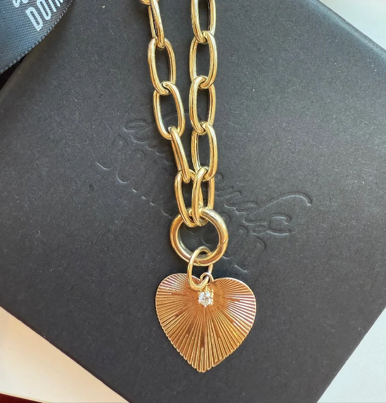 Luxury Jewelry At Unbeatable Discounts Poppy Fluted Heart Charm