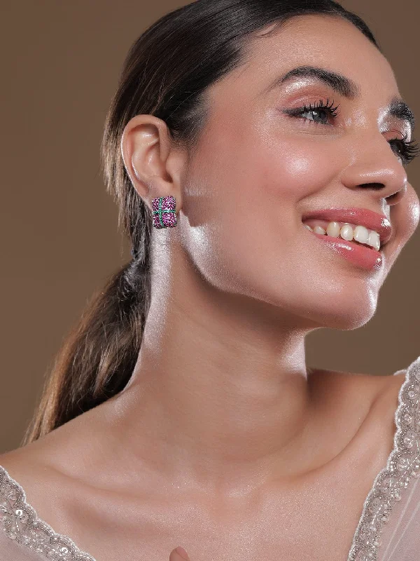 Unlock Unbeatable Jewelry Deals Before They’Re Gone Rhodium-Plated AD & Cubic Zirconia Cushion-Cut Stud Earrings with Ruby & Emerald Accents Unlock Unbeatable Jewelry Deals Before They’Re Gone Rhodium-Plated AD & Cubic Zirconia Cushion-Cut Stud Earrings with Ruby & Emerald Accents