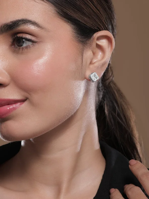 Once-A-Year Jewelry Sale – Grab Your Favorites Now Rhodium-Plated Clover Design Cubic Zirconia Stud Earrings Once-A-Year Jewelry Sale – Grab Your Favorites Now Rhodium-Plated Clover Design Cubic Zirconia Stud Earrings