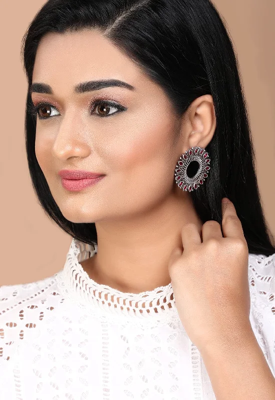 Accessorize For Less – Luxury Jewelry At Affordable Prices Rubans Silver-Toned Oxidised Circular Studs Accessorize For Less – Luxury Jewelry At Affordable Prices Rubans Silver-Toned Oxidised Circular Studs