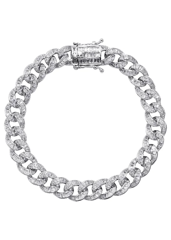 Limited-Time Jewelry Discounts – Shine Without The Splurge Silver White Baguette CZ Ice Curb Bracelet Limited-Time Jewelry Discounts – Shine Without The Splurge Silver White Baguette CZ Ice Curb Bracelet