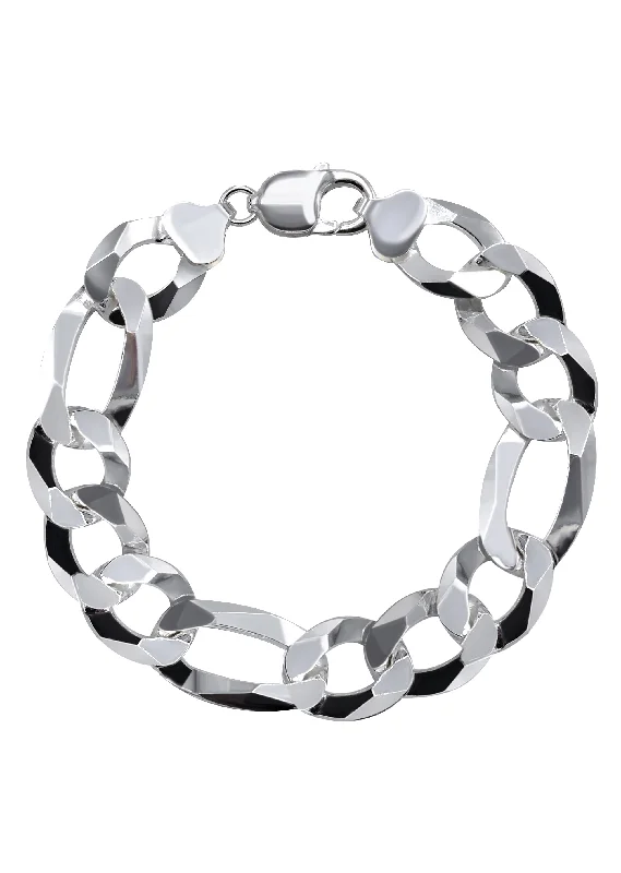 Your Perfect Accessory Now At The Best Price Silver White Figaro Bracelet