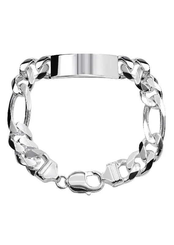 Timeless Jewelry Styles At Wallet-Friendly Prices Silver White ID Figaro Bracelet