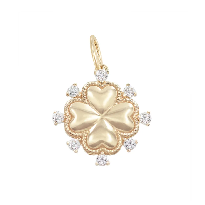 Elegant Jewelry At Unbeatable Offers – Shop Before It's Gone Solid Gold Four Leaf Clover Charm with Diamonds Elegant Jewelry At Unbeatable Offers – Shop Before It's Gone Solid Gold Four Leaf Clover Charm with Diamonds