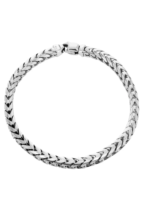 Discounted Jewelry For A Glamorous Look Solid Mens Franco Bracelet 10K/14K White Gold Discounted Jewelry For A Glamorous Look Solid Mens Franco Bracelet 10K/14K White Gold