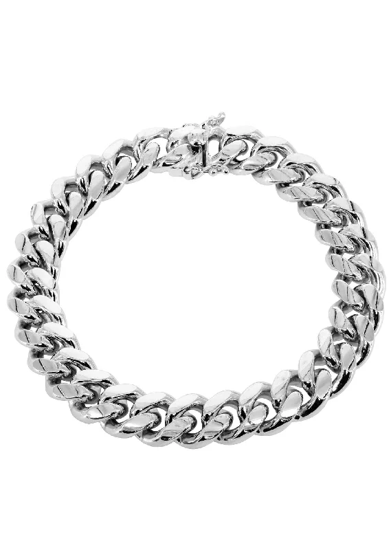 Discounted Luxury Jewelry – Shine Without The Splurge Solid Mens Miami Cuban Link Bracelet 10K/14K White Gold Discounted Luxury Jewelry – Shine Without The Splurge Solid Mens Miami Cuban Link Bracelet 10K/14K White Gold