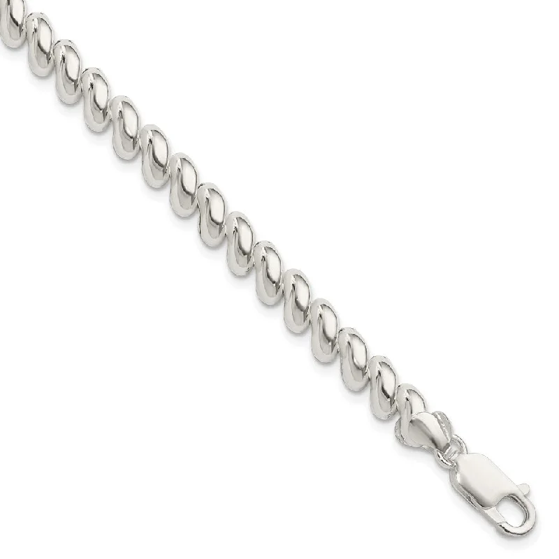 Shop High-Quality Jewelry At Jaw-Dropping Discounts Sterling Silver 7mm Polished San Marco Chain Bracelet, 7.5 Inch Shop High-Quality Jewelry At Jaw-Dropping Discounts Sterling Silver 7mm Polished San Marco Chain Bracelet, 7.5 Inch