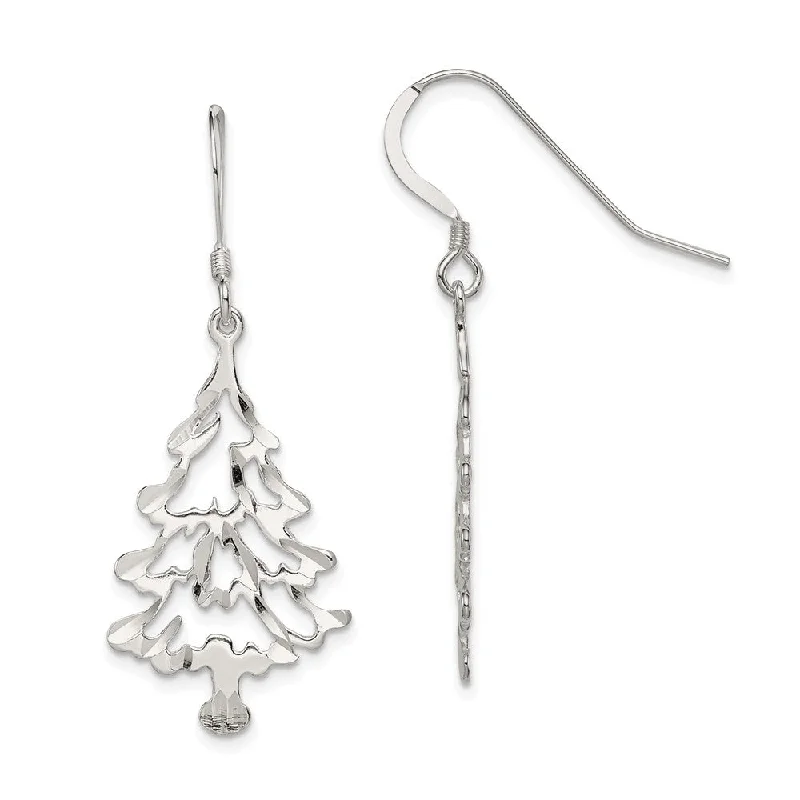 Big Discounts On Elegant Jewelry Collections Sterling Silver Christmas Tree Earrings