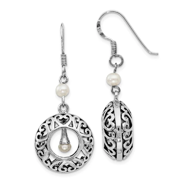 Celebrate With Sparkle – Jewelry Sale Now Live Sterling Silver & FW Cultured Pearls of Wisdom Dangle Earrings, 40mm Celebrate With Sparkle – Jewelry Sale Now Live Sterling Silver & FW Cultured Pearls of Wisdom Dangle Earrings, 40mm