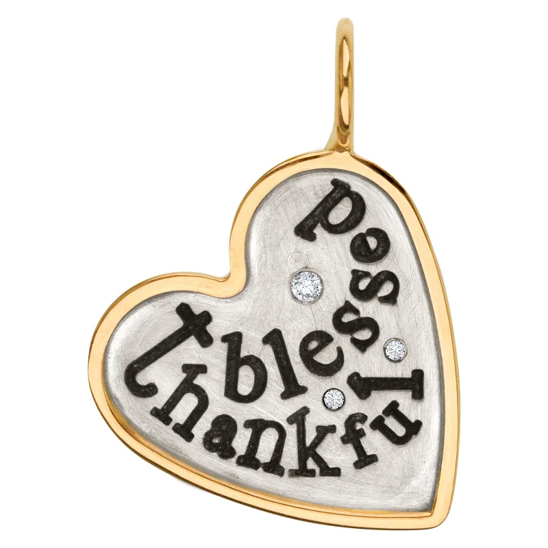 Huge Savings On Premium Jewelry Styles Thankful & Blessed Heart Charm