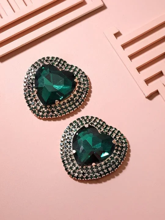 Chic And Stylish Jewelry At Discounted Prices TOKYO TALKIES X Rubans Gold-Toned Heart Shaped Studs Earrings Chic And Stylish Jewelry At Discounted Prices TOKYO TALKIES X Rubans Gold-Toned Heart Shaped Studs Earrings