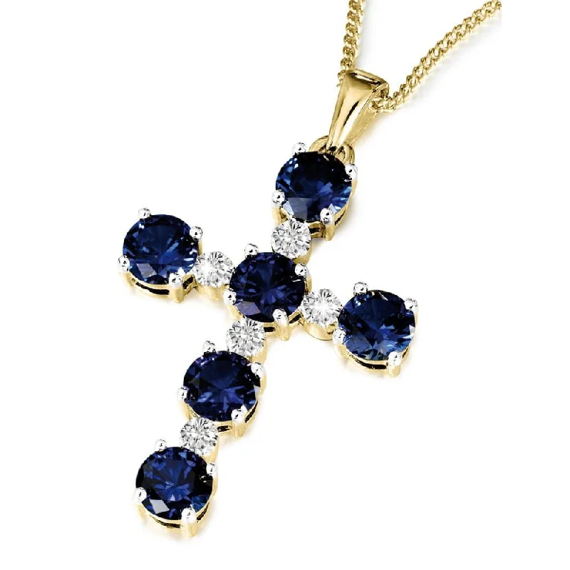 Bold And Beautiful Jewelry Now At Irresistible Prices Tru-Sapphire Cross Pendant
