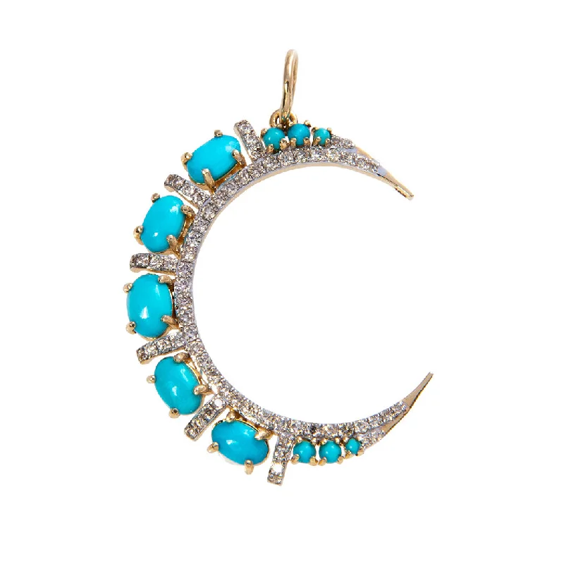 Best Jewelry Sale Prices – Limited-Time Offer Turquoise & Diamond 14K Yellow Gold Crescent Pendant Best Jewelry Sale Prices – Limited-Time Offer Turquoise & Diamond 14K Yellow Gold Crescent Pendant