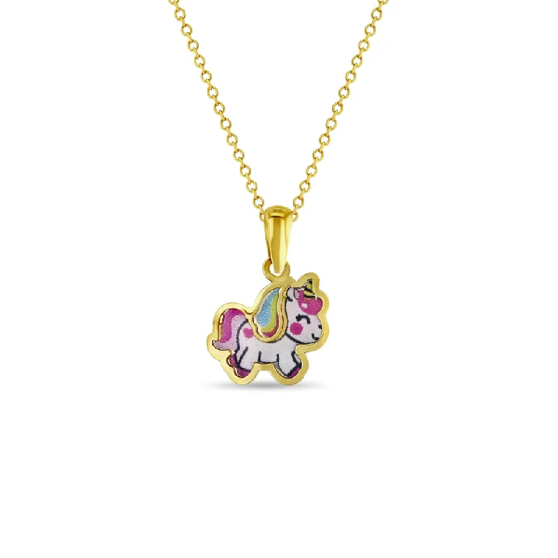 Best-Selling Jewelry Styles Now At Exclusive Discounts 14k Gold Joyful Unicorn Baby / Toddler / Kids Pendant/Necklace Enamel Best-Selling Jewelry Styles Now At Exclusive Discounts 14k Gold Joyful Unicorn Baby / Toddler / Kids Pendant/Necklace Enamel