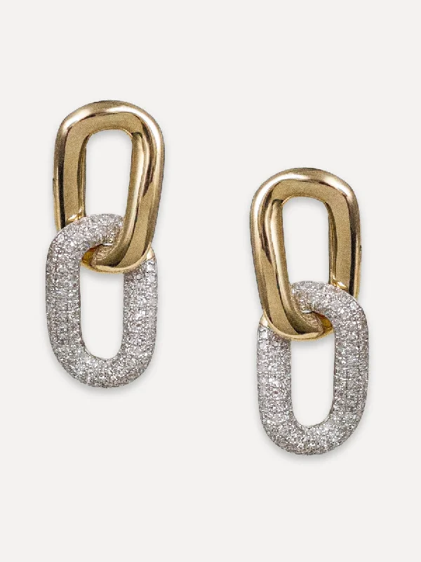 Flash Deals On Fine Jewelry – Shop Before It's Gone 14K Two Tone Diamond Chain Link Studs Flash Deals On Fine Jewelry – Shop Before It's Gone 14K Two Tone Diamond Chain Link Studs