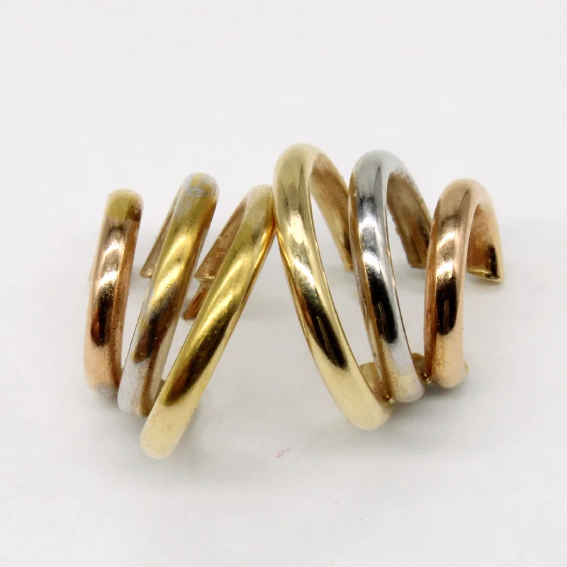Luxury Jewelry Now At Special Promotional Rates 14k Tri Tone Gold Earrings