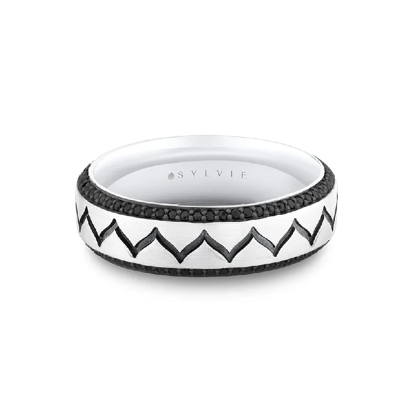 Unmissable Discounts On Timeless Jewelry Pieces 14K WHITE GOLD BAND WITH BLACK DIAMONDS SET ON OUTSIDE EDGES Unmissable Discounts On Timeless Jewelry Pieces 14K WHITE GOLD BAND WITH BLACK DIAMONDS SET ON OUTSIDE EDGES