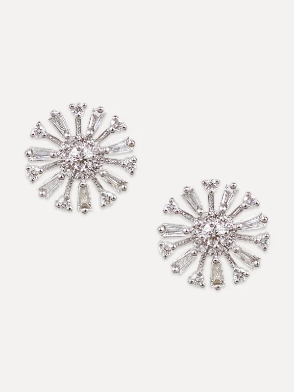 High-End Jewelry, Now More Affordable Than Ever 14k Diamond Baguette Sunburst Studs High-End Jewelry, Now More Affordable Than Ever 14k Diamond Baguette Sunburst Studs