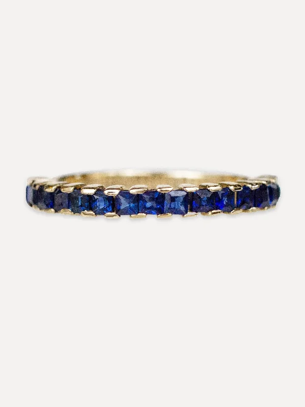 Chic And Stylish Jewelry At Exclusive Prices 14K Blue Sapphire Parker Band