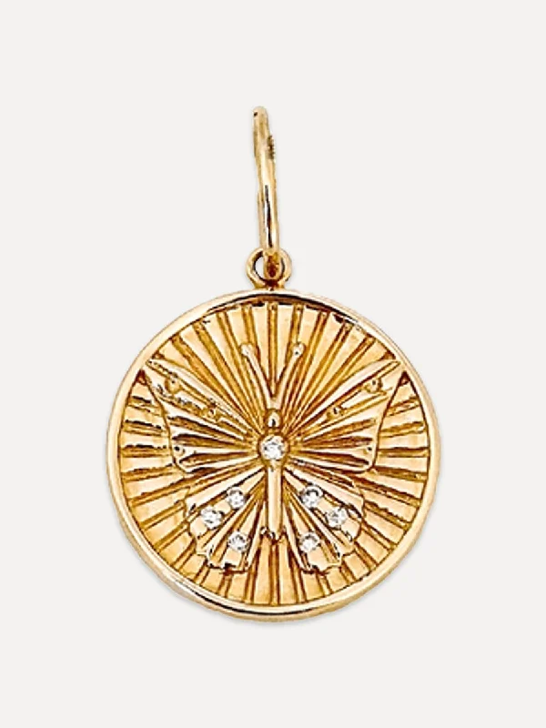Classic And Modern Jewelry Styles On Sale 14K Diamond Butterfly Charm