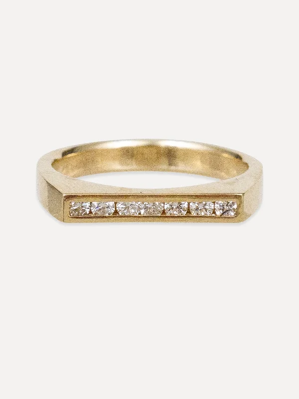 Get Your Favorite Jewelry At The Best Price 14K Diamond Puzzle Piece Channel-Set Ring Get Your Favorite Jewelry At The Best Price 14K Diamond Puzzle Piece Channel-Set Ring