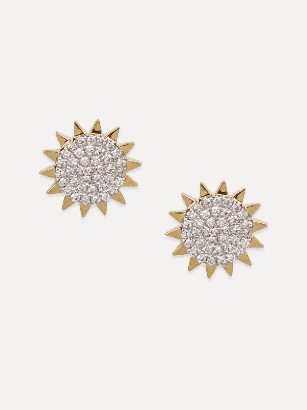 Don't Miss Out On Jaw-Dropping Jewelry Discounts 14K Diamond Sun Studs
