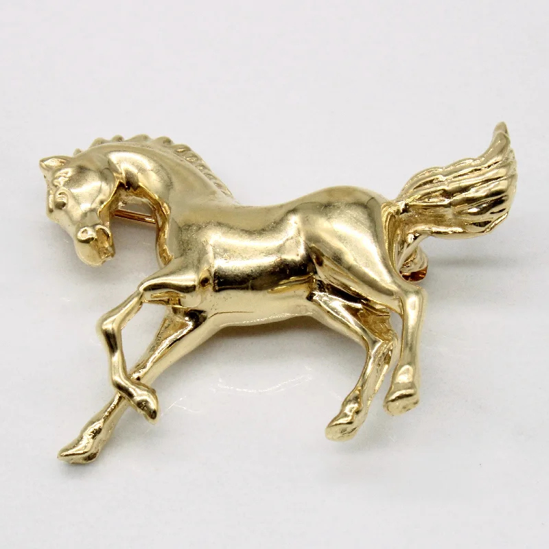 Exclusive Jewelry Sale Event – Shop Now 14k Yellow Gold Horse Brooch