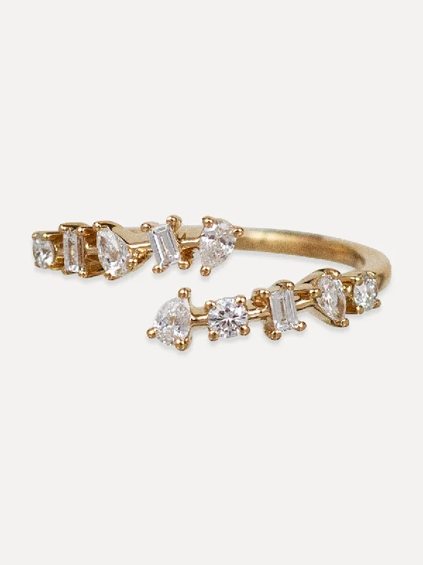Timeless Beauty, Unbeatable Deals – Jewelry Sale On 14K Multi-Diamond Overlap Ring