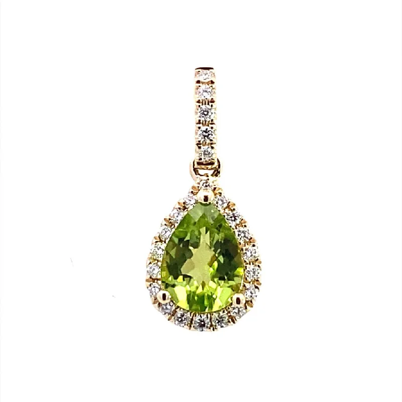 Flash Sale On Exquisite Jewelry – Don't Miss Out 14K Yellow Gold Peridot And Diamond Halo Pendant Flash Sale On Exquisite Jewelry – Don't Miss Out 14K Yellow Gold Peridot And Diamond Halo Pendant