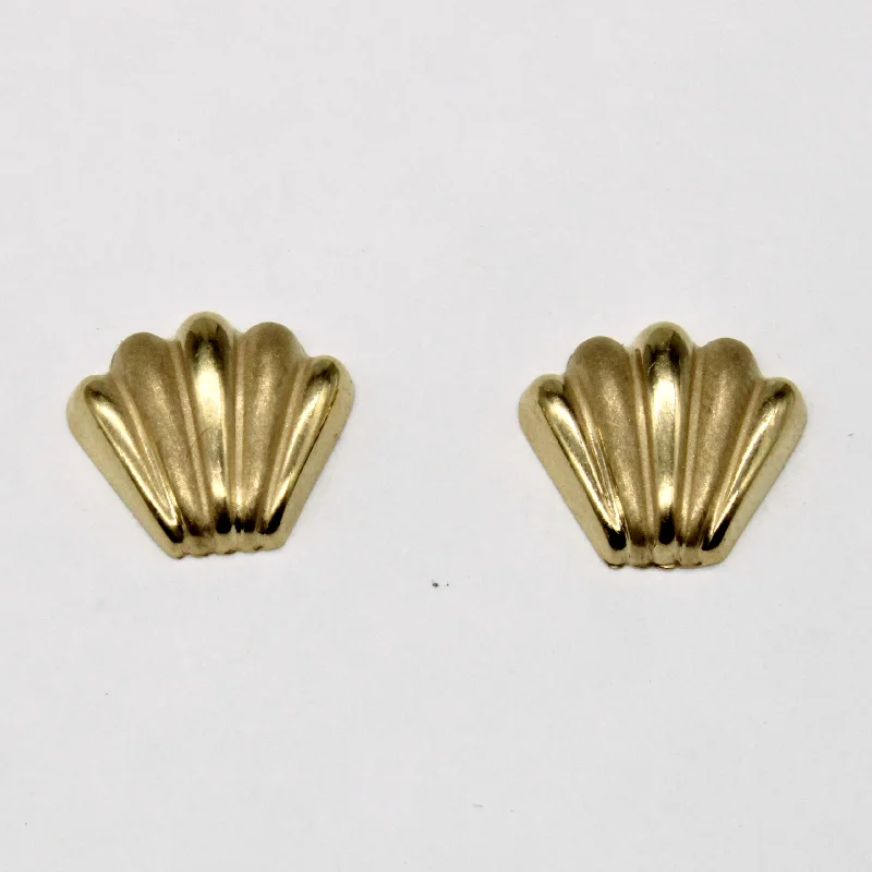 Don't Miss These Dazzling Jewelry Discounts 14k Yellow Gold Seashell Earrings