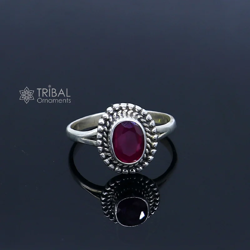 Huge Savings On Timeless Jewelry Collections 925 sterling silver red colour stone ring Jewelry sr733