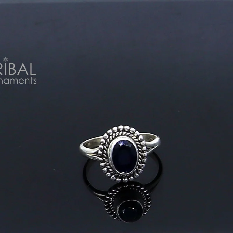 Don't Miss Our Biggest Jewelry Sale Of The Season 925 sterling silver black colour stone ring Jewelry sr732