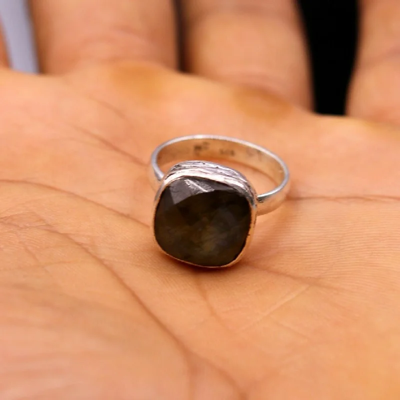 Final Call – Shop Exquisite Jewelry Before It's Gone 925 STERLING SOLID SILVER LABRADORITE FABULOUS STONE RING BAND UNISEX sr119