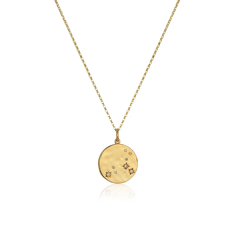 Your Dream Jewelry At Dream Prices 9ct Gold Hammered Zodiac Pendant