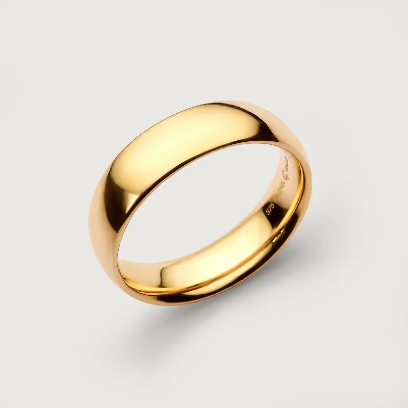 Sparkle On A Budget – Fine Jewelry For Less 9K Gold Plain Band Ring + 9K Gold Initial Necklace