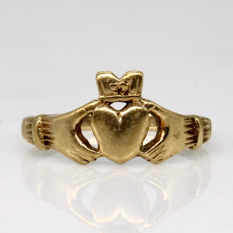 Jewelry Deals That Outshine The Rest 1988 Hallmarked 9k Yellow Gold Claddagh Ring | SZ 3.5 | Jewelry Deals That Outshine The Rest 1988 Hallmarked 9k Yellow Gold Claddagh Ring | SZ 3.5 |