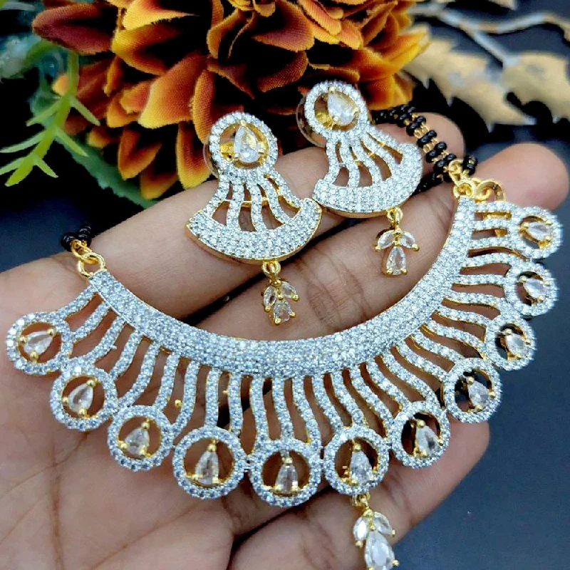 Get Ready To Sparkle – Special Jewelry Discounts Aamrapali Gold Plated CZ Mangalsutra Pendant Set Get Ready To Sparkle – Special Jewelry Discounts Aamrapali Gold Plated CZ Mangalsutra Pendant Set