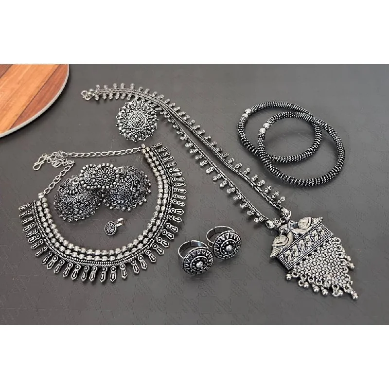 Affordable Luxury Jewelry – Style At A Great Price Akruti Collection Oxidised Combo Set